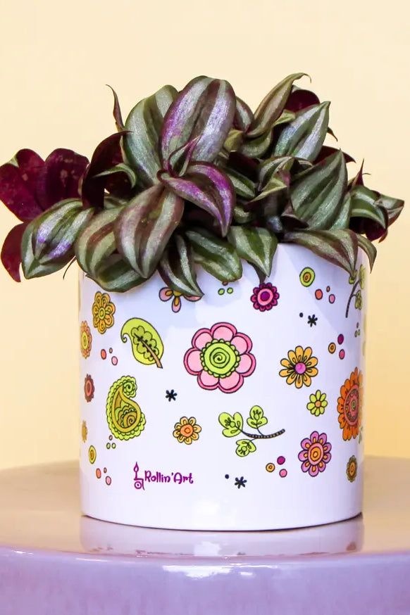 Blumentopf groß "Glücksblumen"