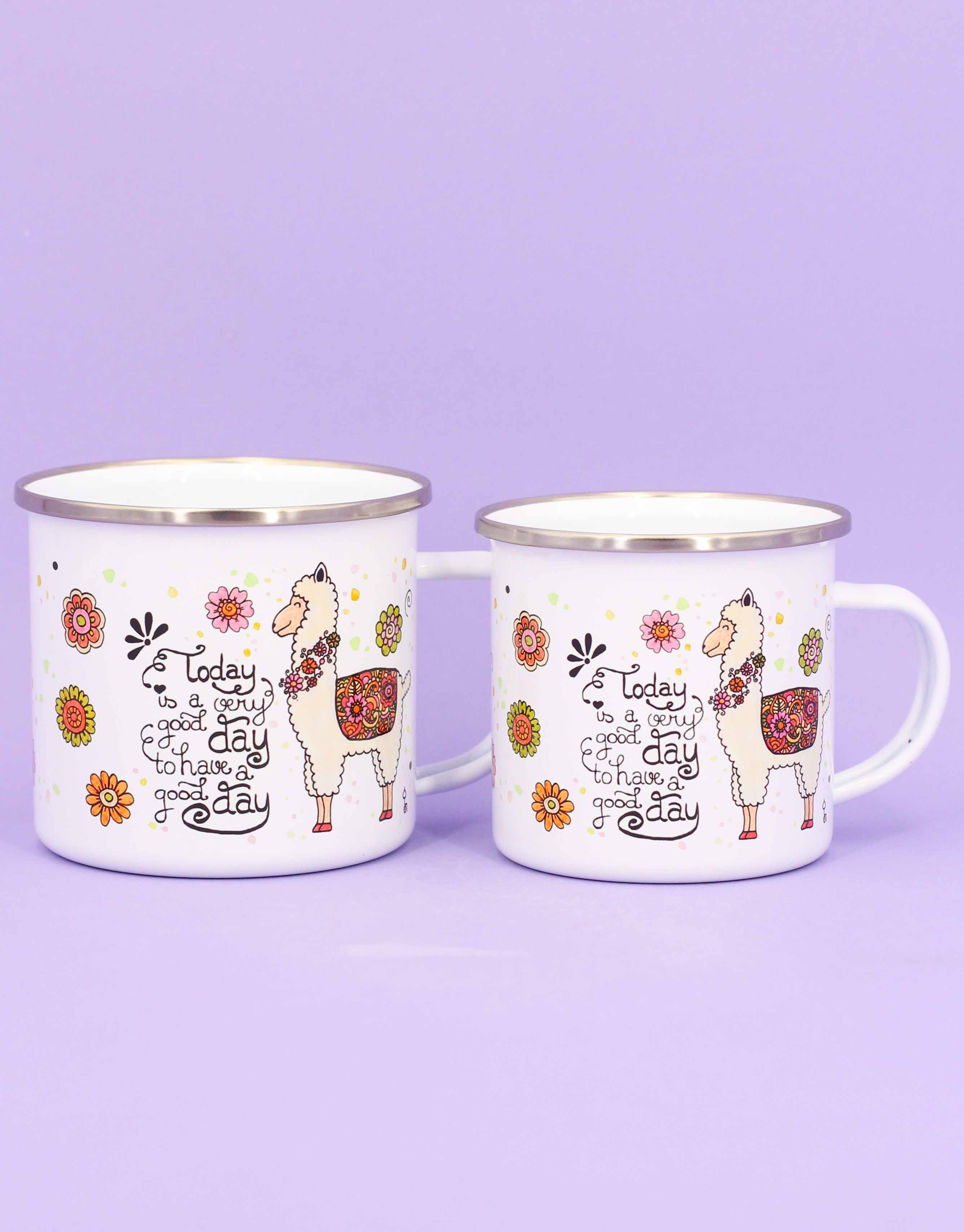 Emaille-Tasse "Alpaka"