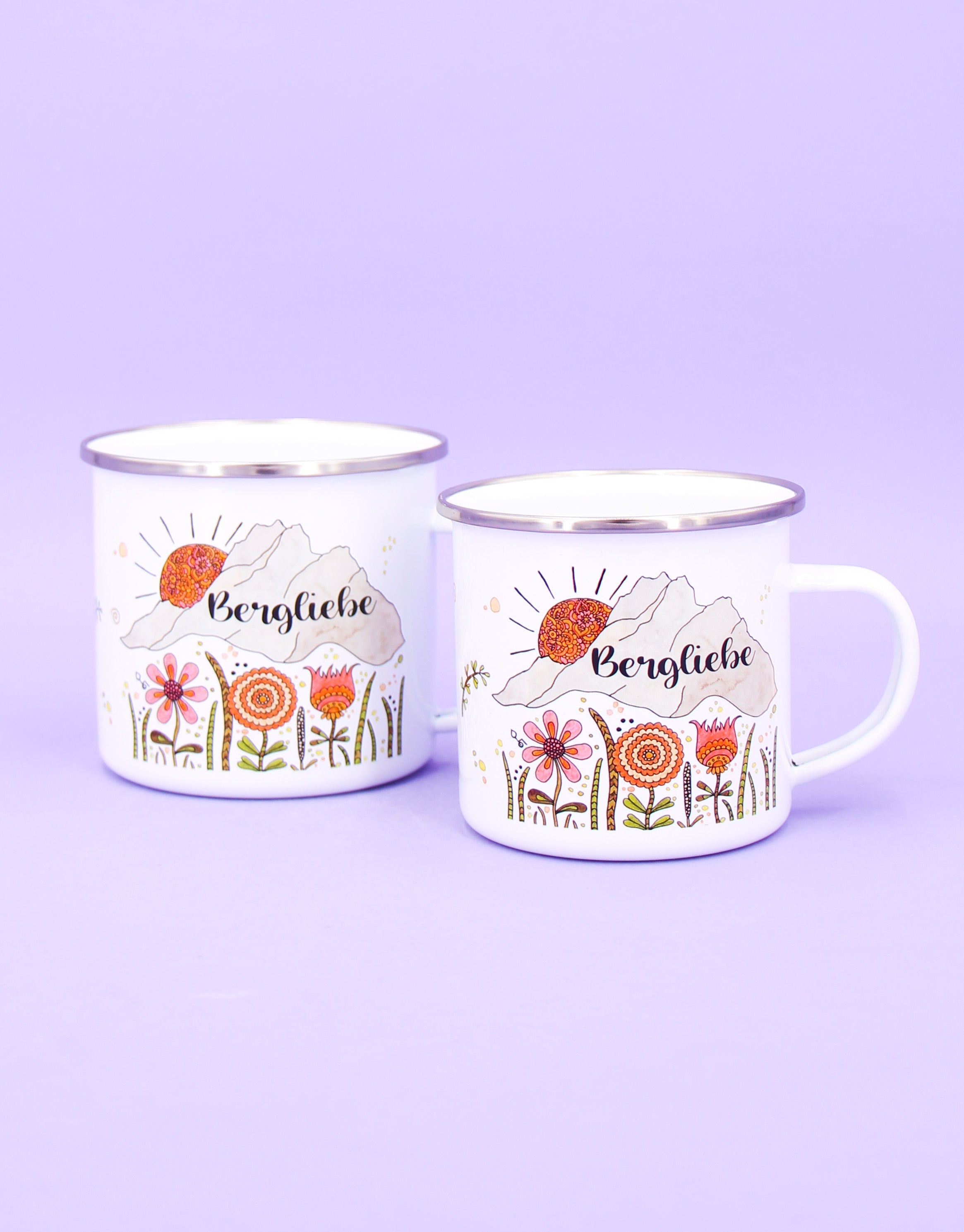 Emaille-Tasse "Bergliebe"