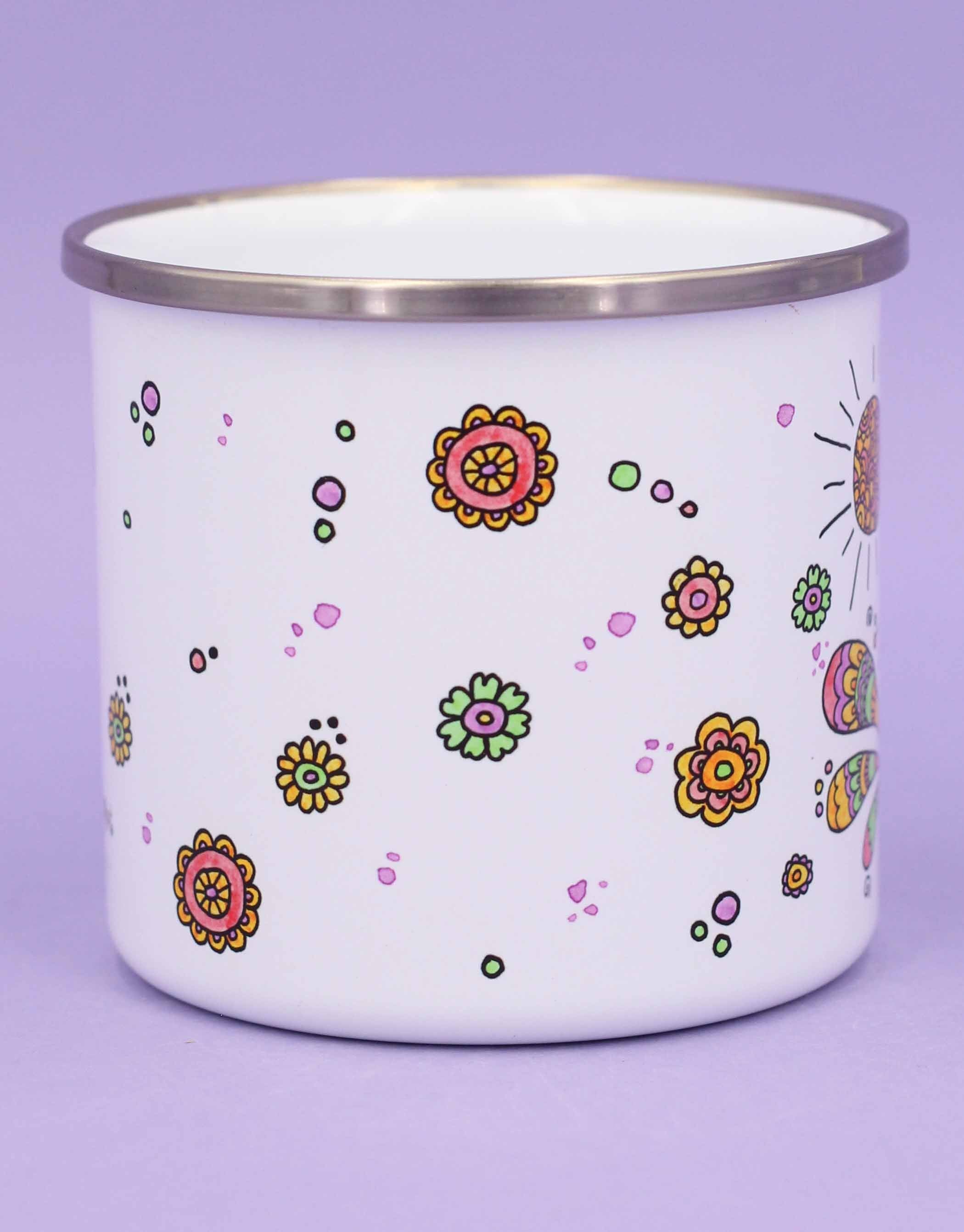 Emaille-Tasse "Enjoy the little things"
