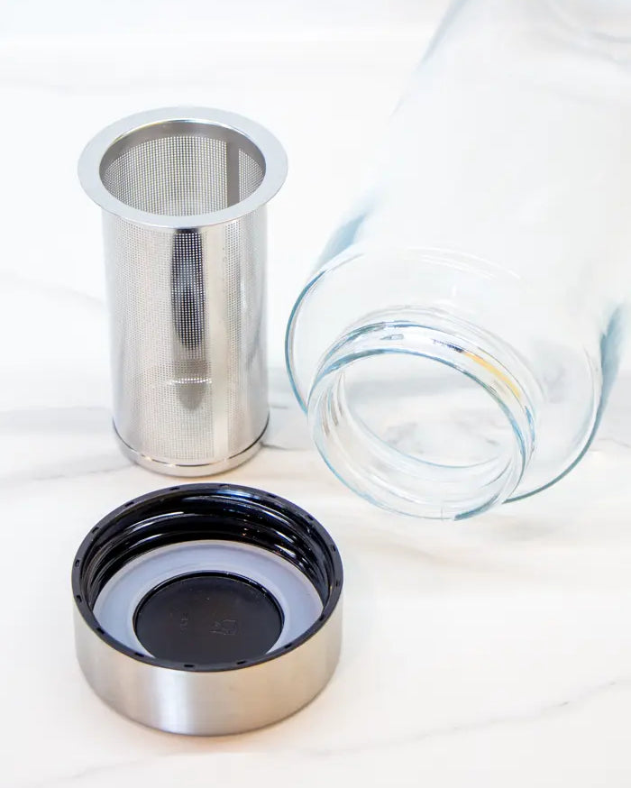 Glasflasche "Lotusblüte"