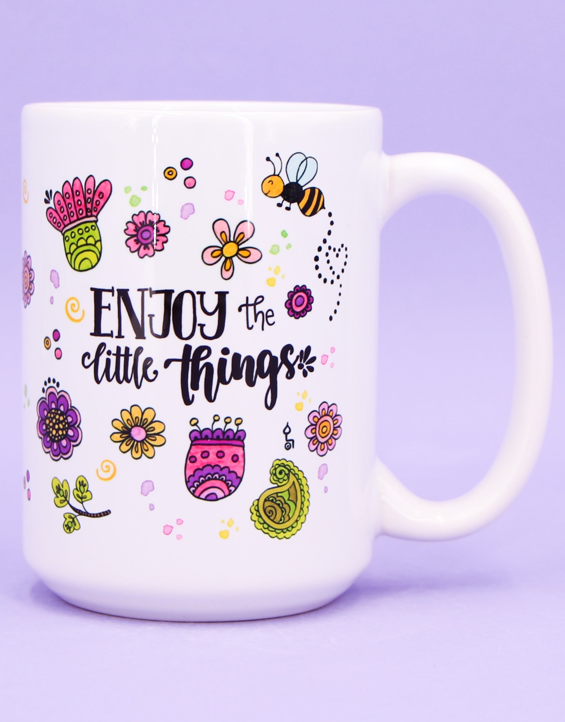 Jumbo-Teetasse "Enjoy the little things"