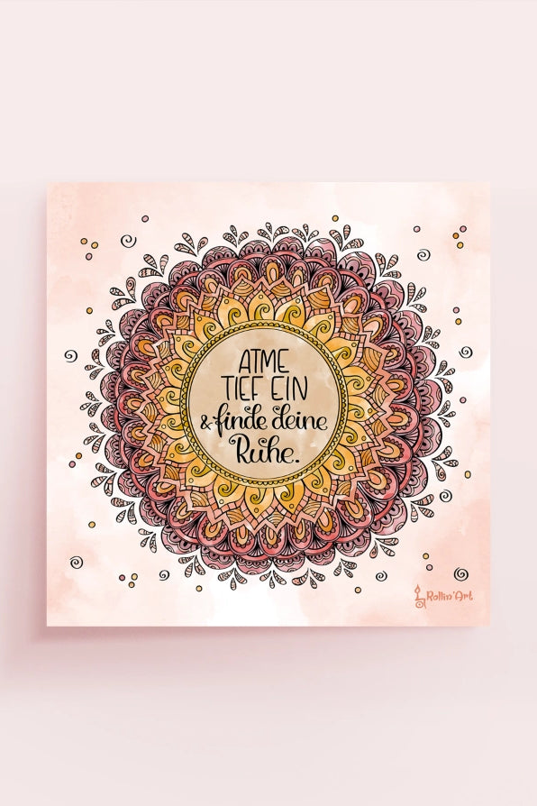 Poster „Atme tief ein & finde deine Ruhe“