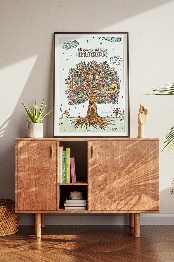 Poster „Ich wachse mit jeder Herausforderung“