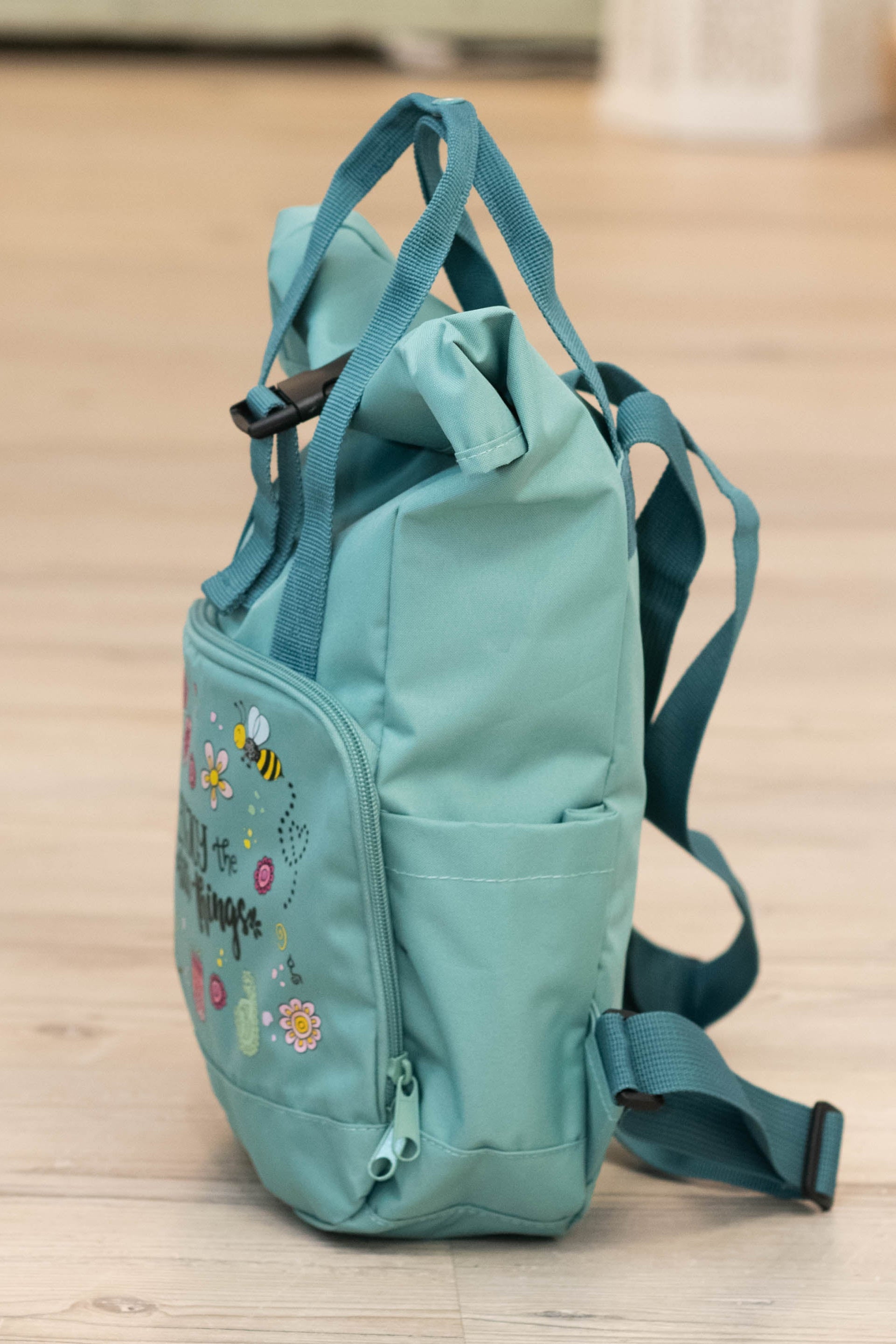 Rucksack klein Green „Enjoy the little things”