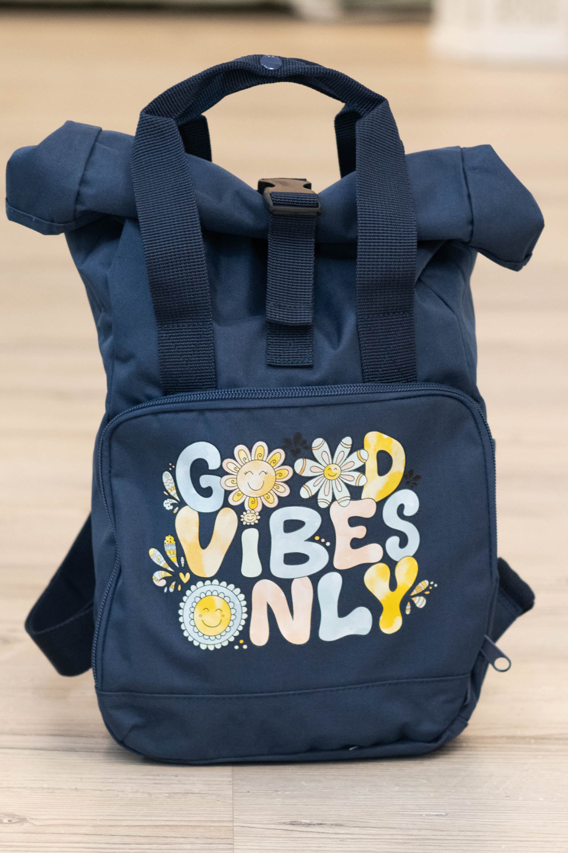 Rucksack klein Navy Dusk "Good vibes only”