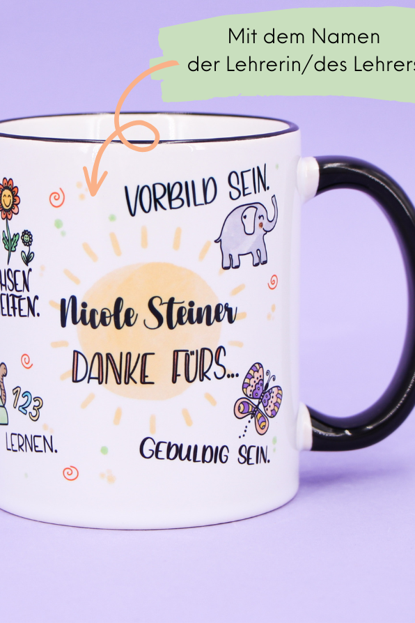 Tasse "Lehrer:in Danke für's..."