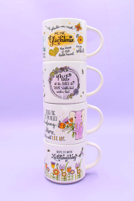 Tasse stapelbar "Neuer Anfang"