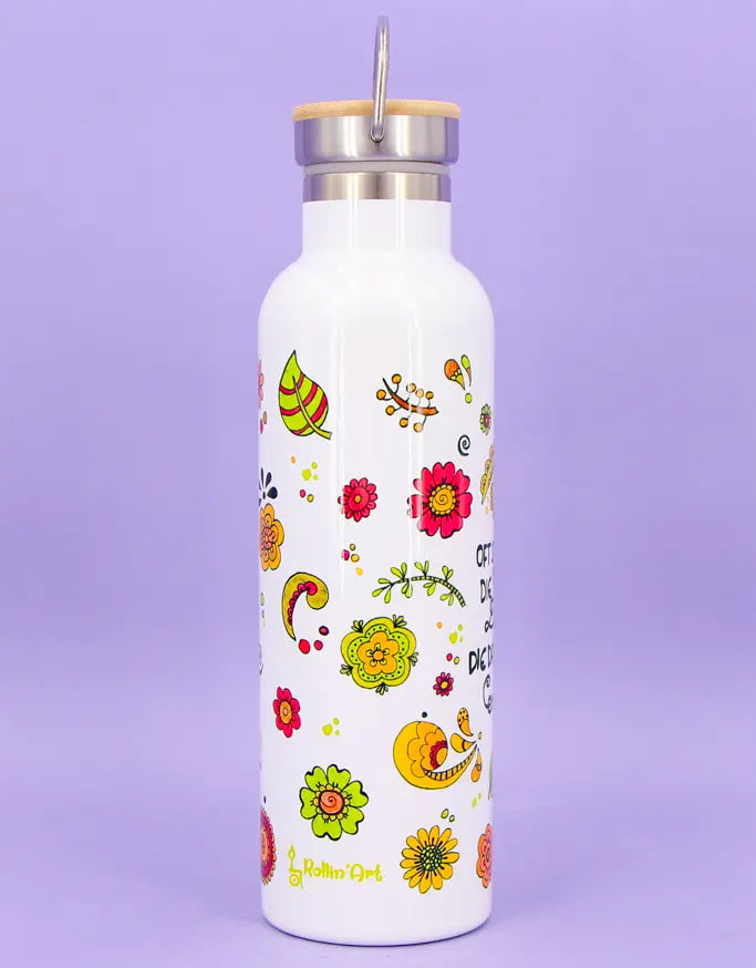 Thermosflasche Bambusdeckel "Die kleinen Dinge"