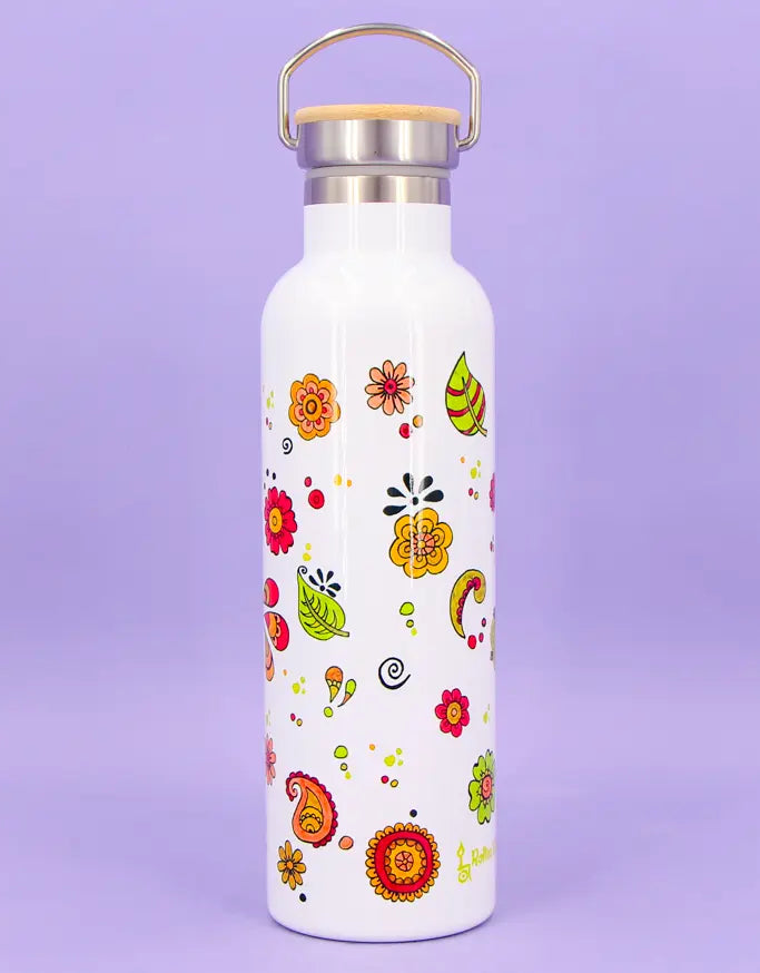 Thermosflasche Bambusdeckel "Die kleinen Dinge"