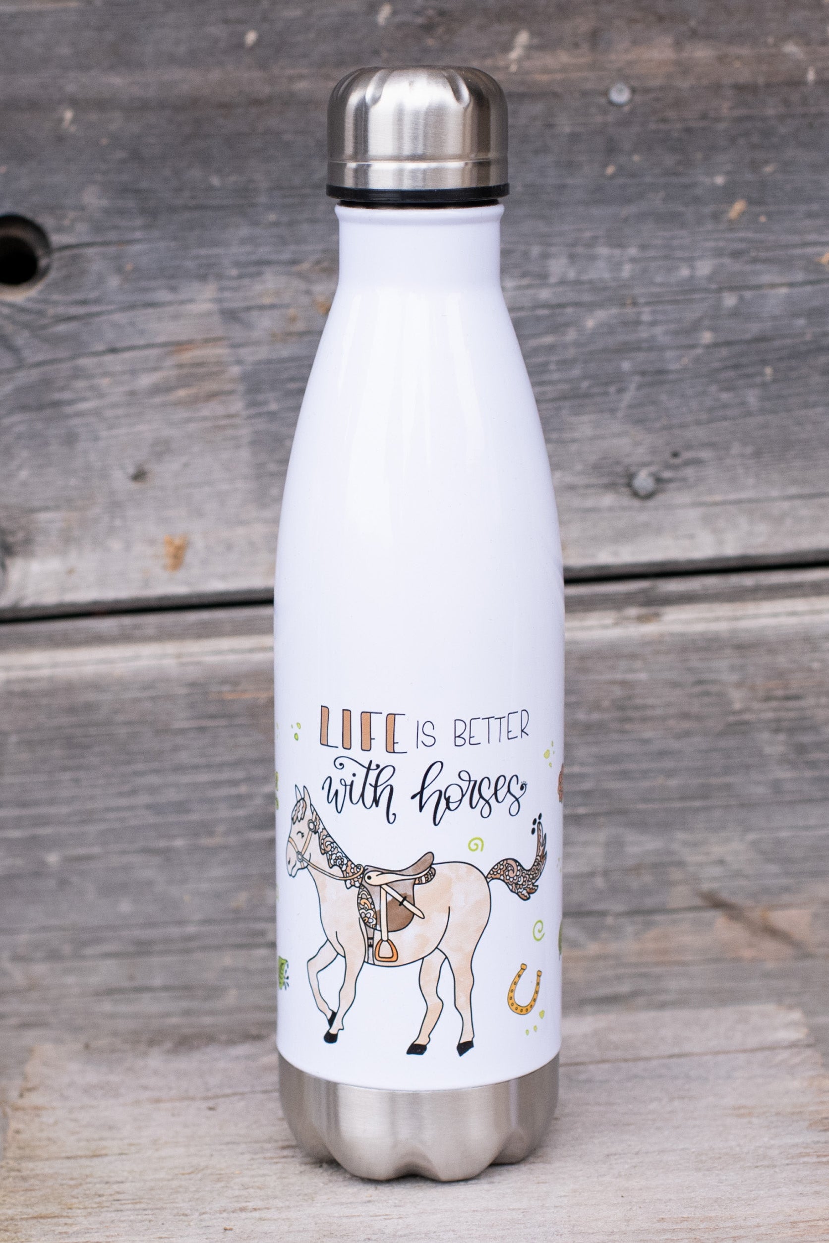 Trinkflasche "Life is better with horses"