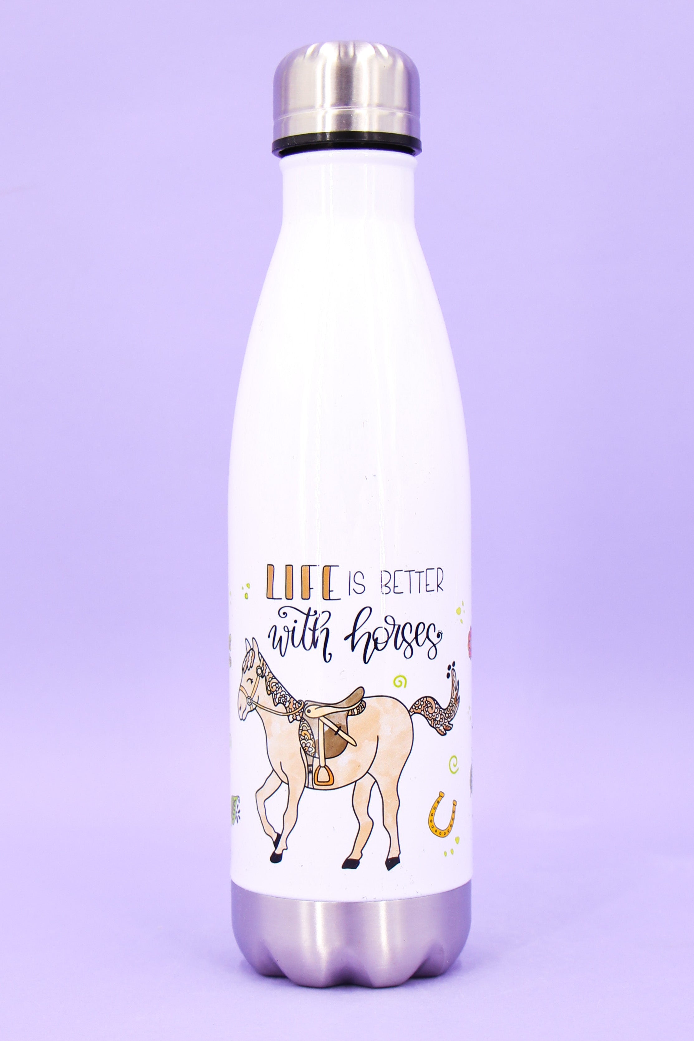 Trinkflasche "Life is better with horses"