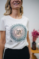 Damen T-Shirt weiß „Mandala"