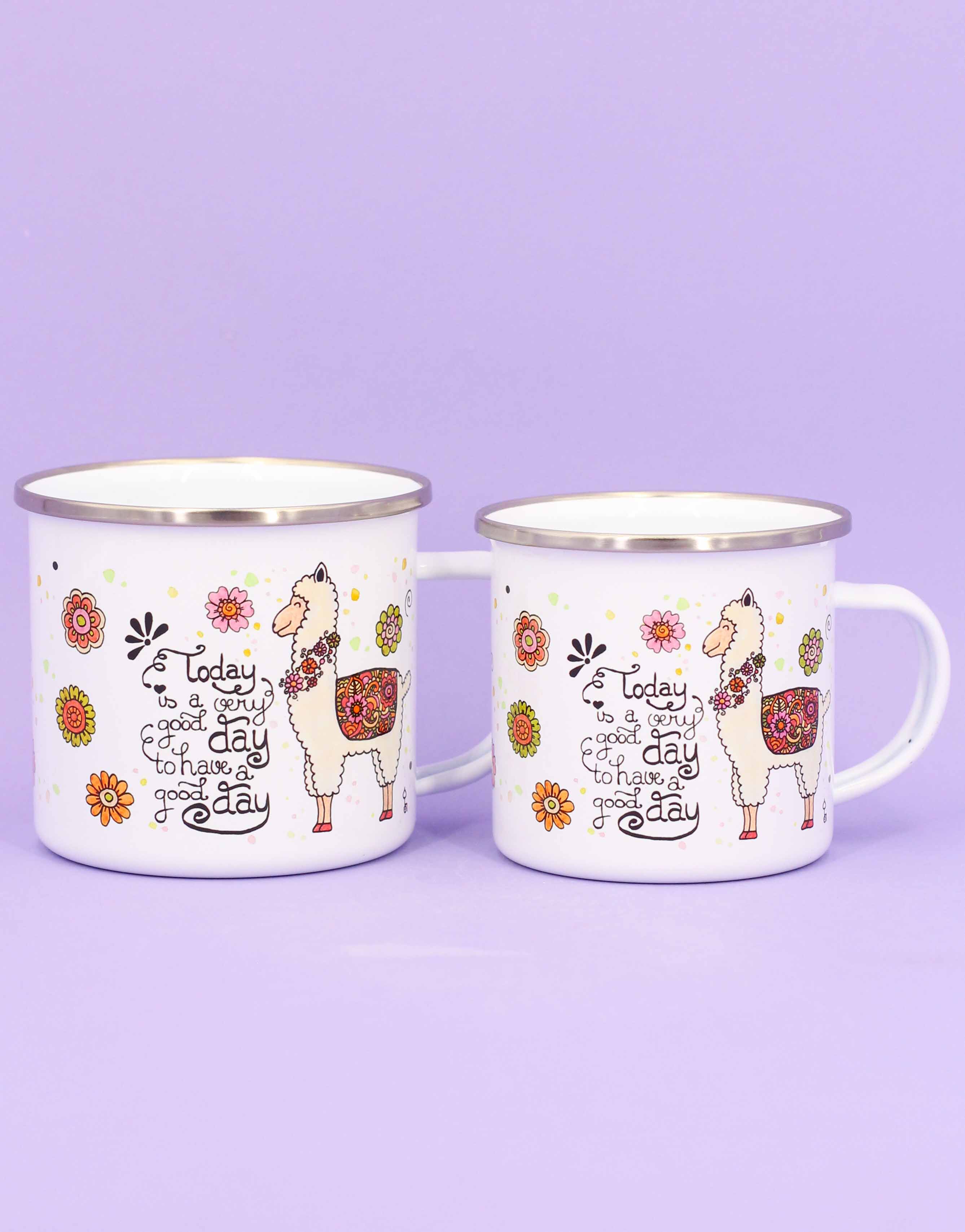 Emaille-Tasse "Alpaka"
