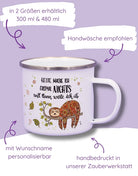 Emaille-Tasse "Faultier"