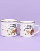 Emaille-Tasse "Faultier"