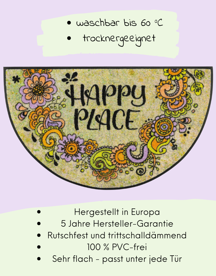 Fußmatte "Round Happy Place"