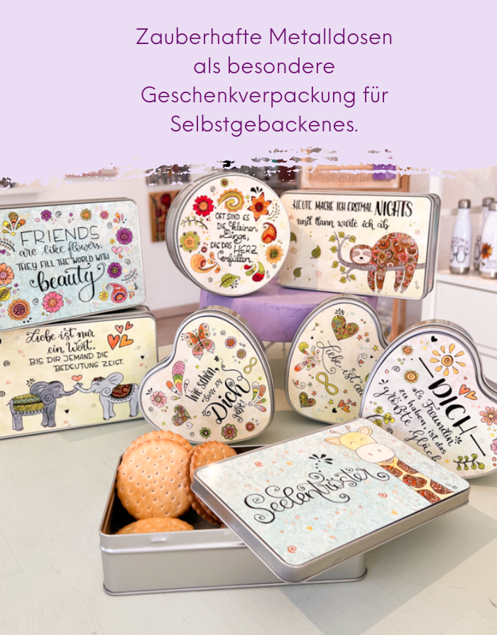 Metalldose "Friends are like flowers"