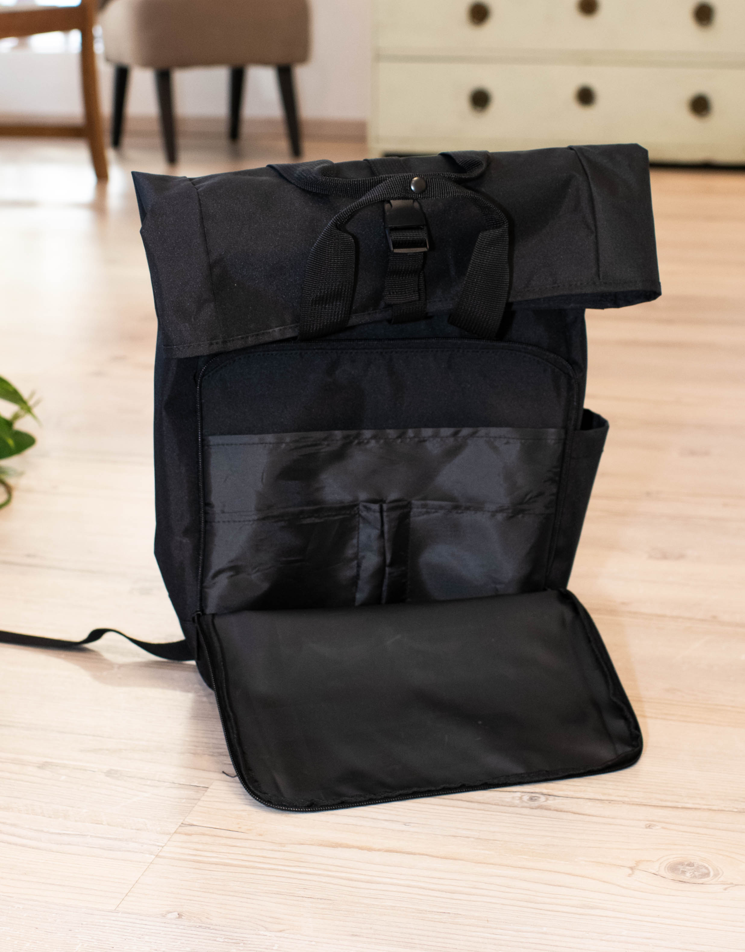 Rucksack groß Black „Bee happy”