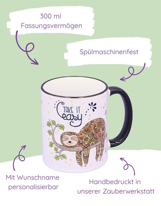 Tasse "Faultier"