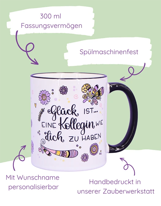 Tasse "Glück ist ... Kollegin"